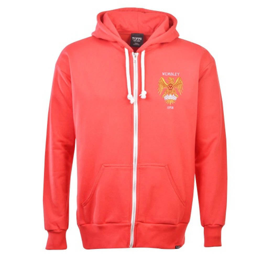 Manchester Reds 1970s Style Retro Zipped Hoodie_1