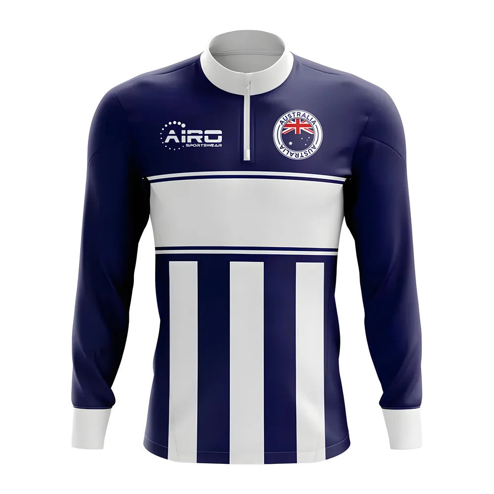 Australia Concept Football Half Zip Midlayer Top (Navy-White)_1