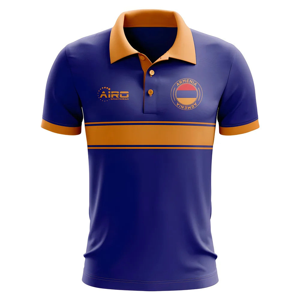 Armenia Concept Stripe Polo Shirt (Royal)_1