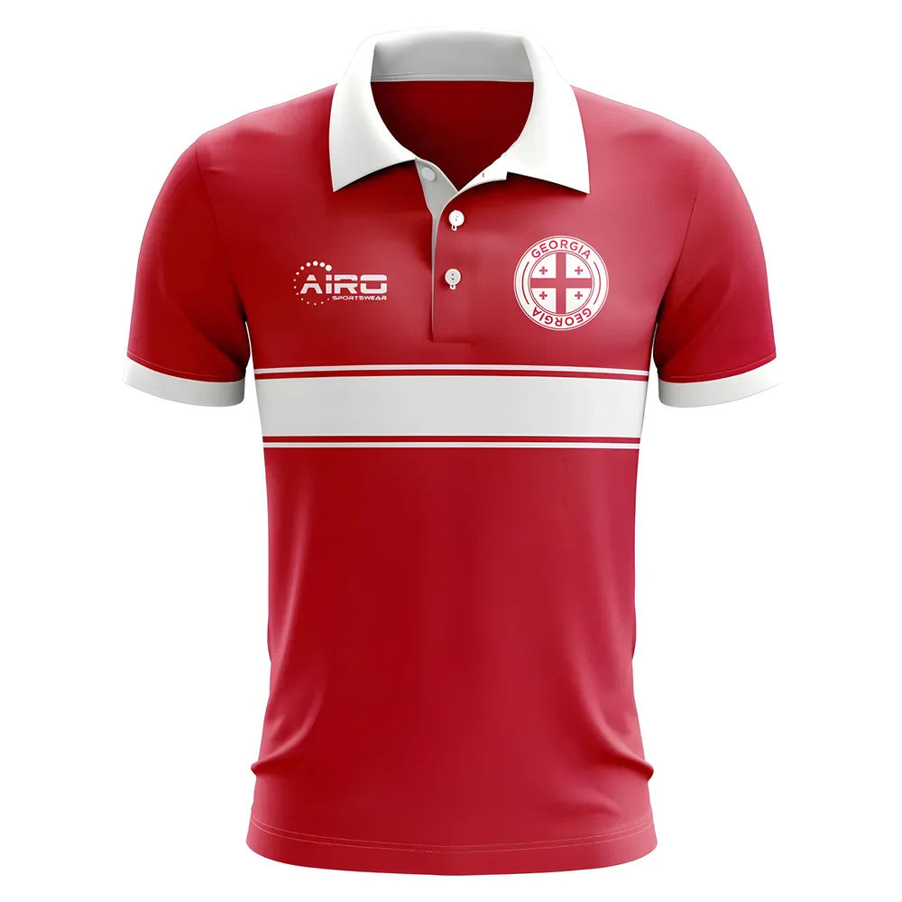 Georgia Concept Stripe Polo Shirt (Red)_1