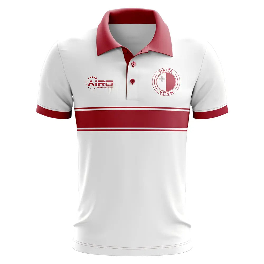 Malta Concept Stripe Polo Shirt (White)_1
