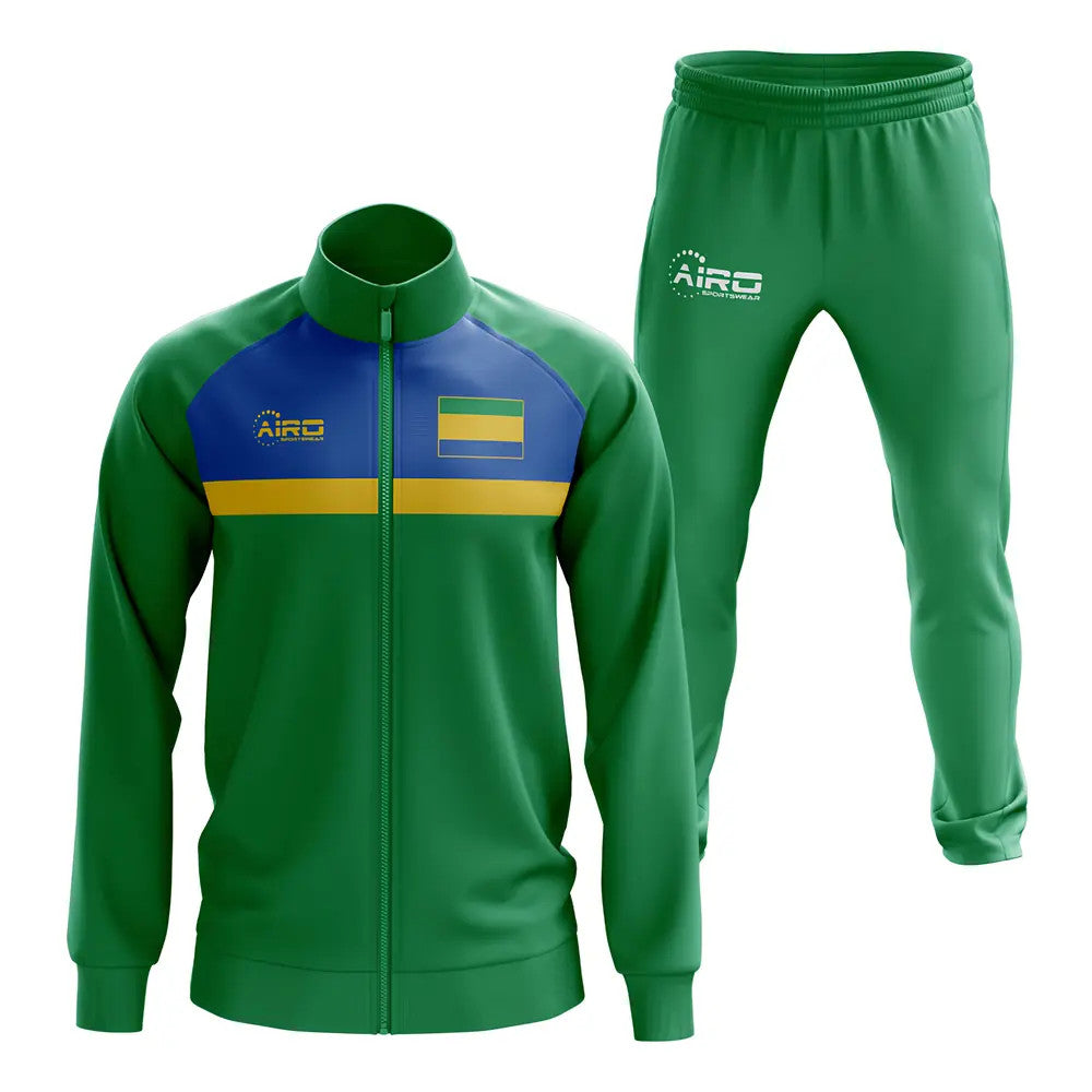 Gabon Concept Football Tracksuit (Green)_1