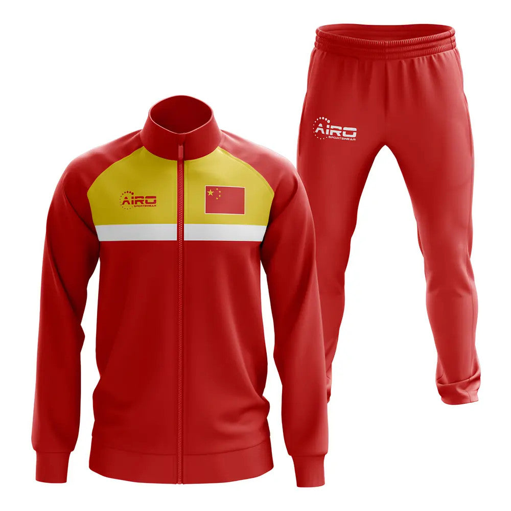 China Concept Football Tracksuit (Red)_1