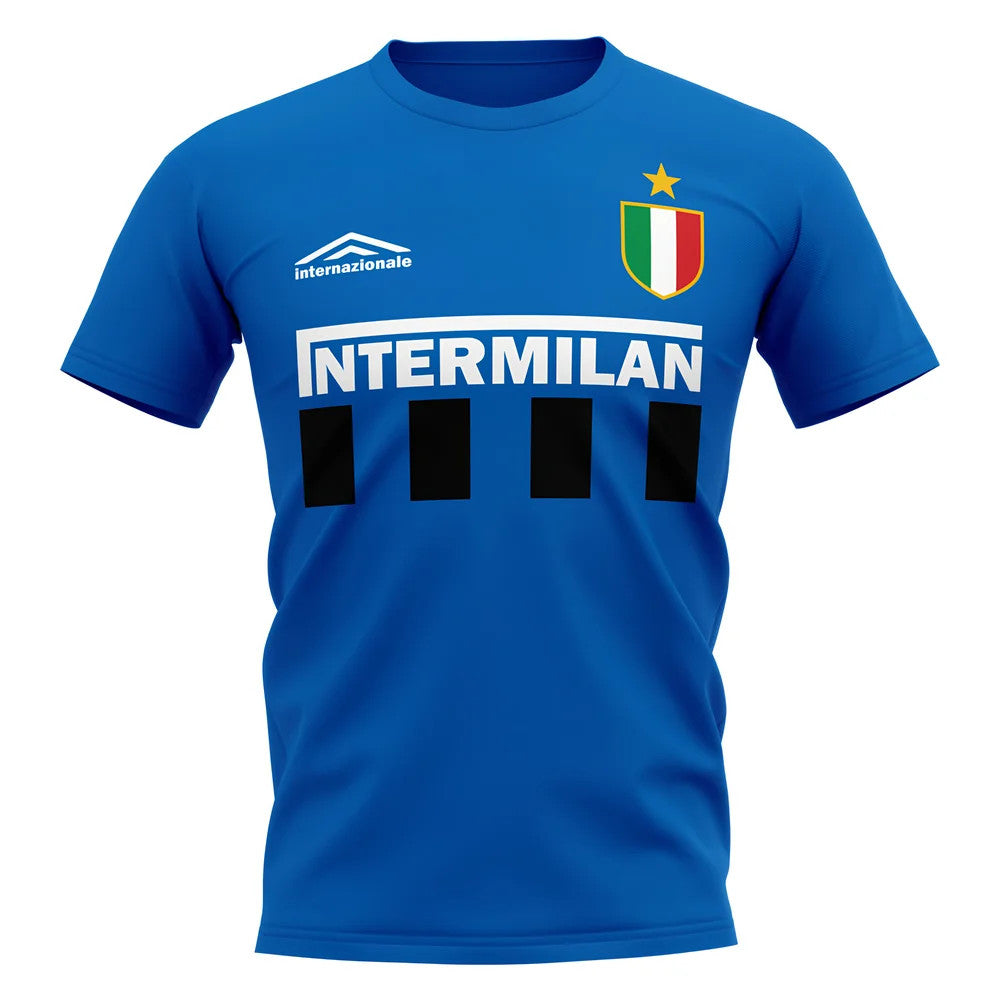 Inter Milan Vintage Football T-Shirt (Blue)_1