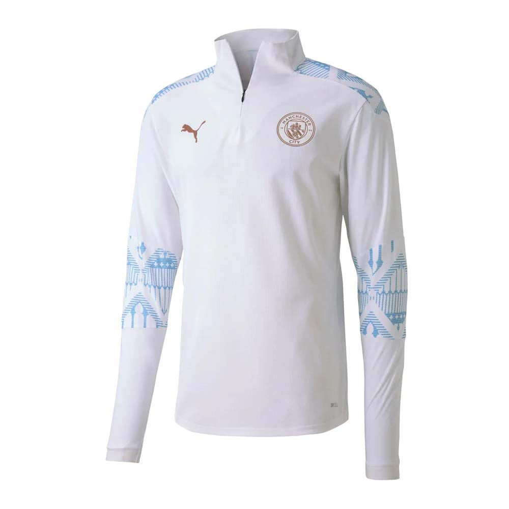 2020-2021 Man City Stadium 1/4 Zip Top (White)_1