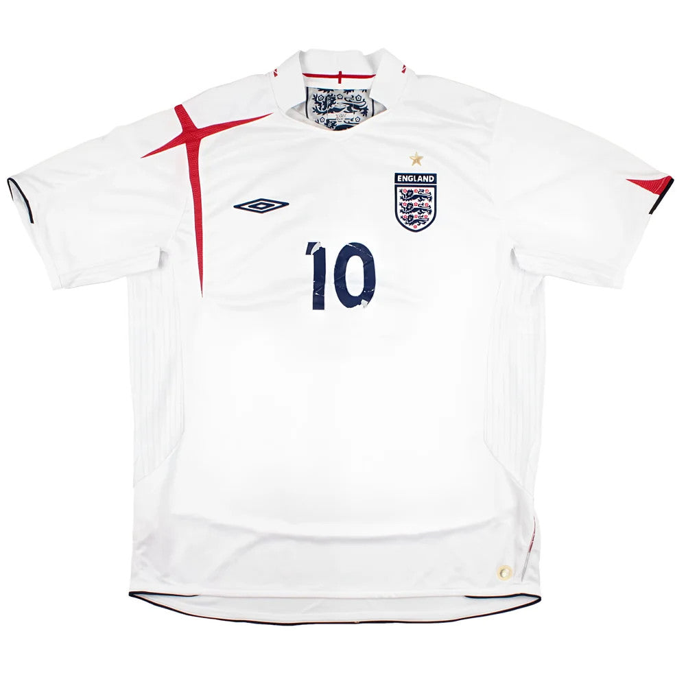 England 2005-07 Home Shirt (M) D. Bent #10 (Good)_1