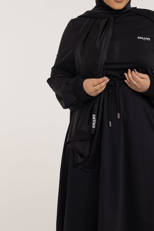 SMAMZ Modest Gymwear Hijab Black