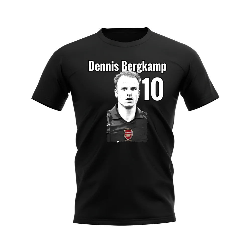 Dennis Bergkamp Arsenal Profile T-shirt (Black)_1