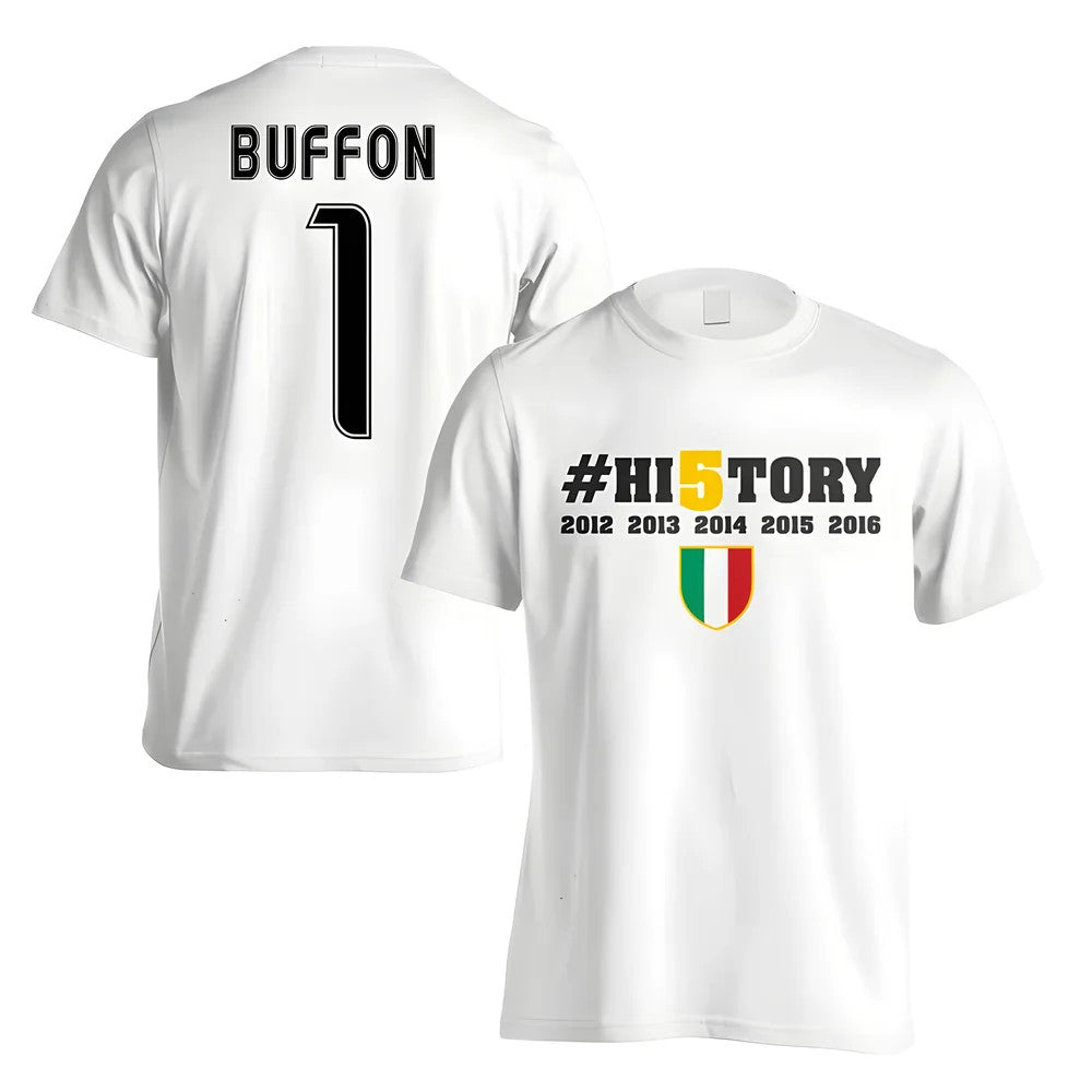 Juventus History Winners T-Shirt (Buffon 1) White - Kids_1
