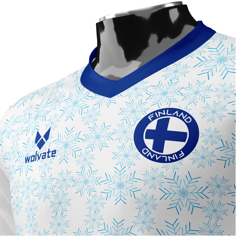 Finland Heritage Football Jersey (Wolvate) Adult Short Sleeve_2