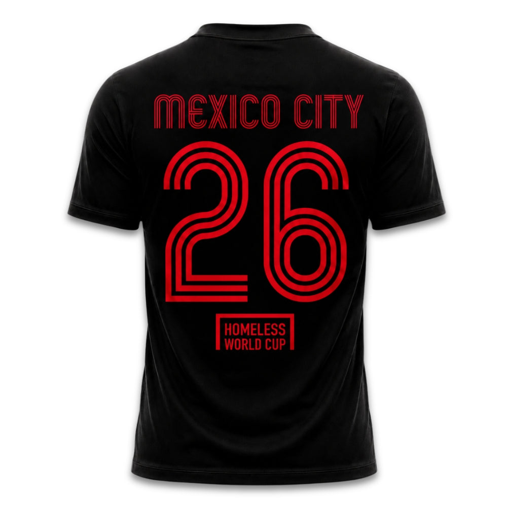Homeless World Cup Mexico 26 Statement Black Tee