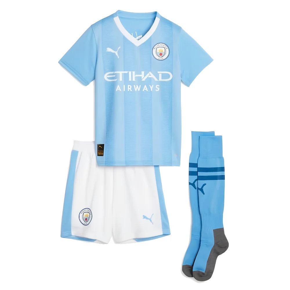 2023-2024 Man City Home Mini Kit (HAALAND 9)_4