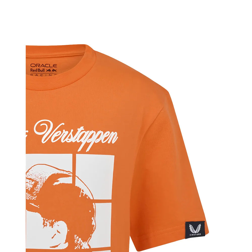 2025 Red Bull Racing Max Verstappen Puzzle T-Shirt (Orange) - Kids_3
