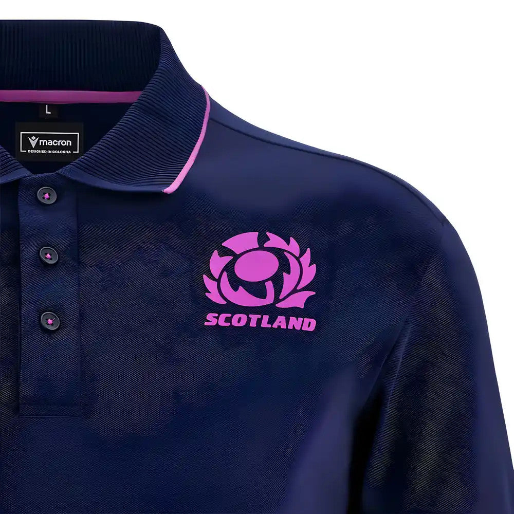 2025-2026 Scotland Rugby Ath Polo Piquet Shirt (Navy)_2