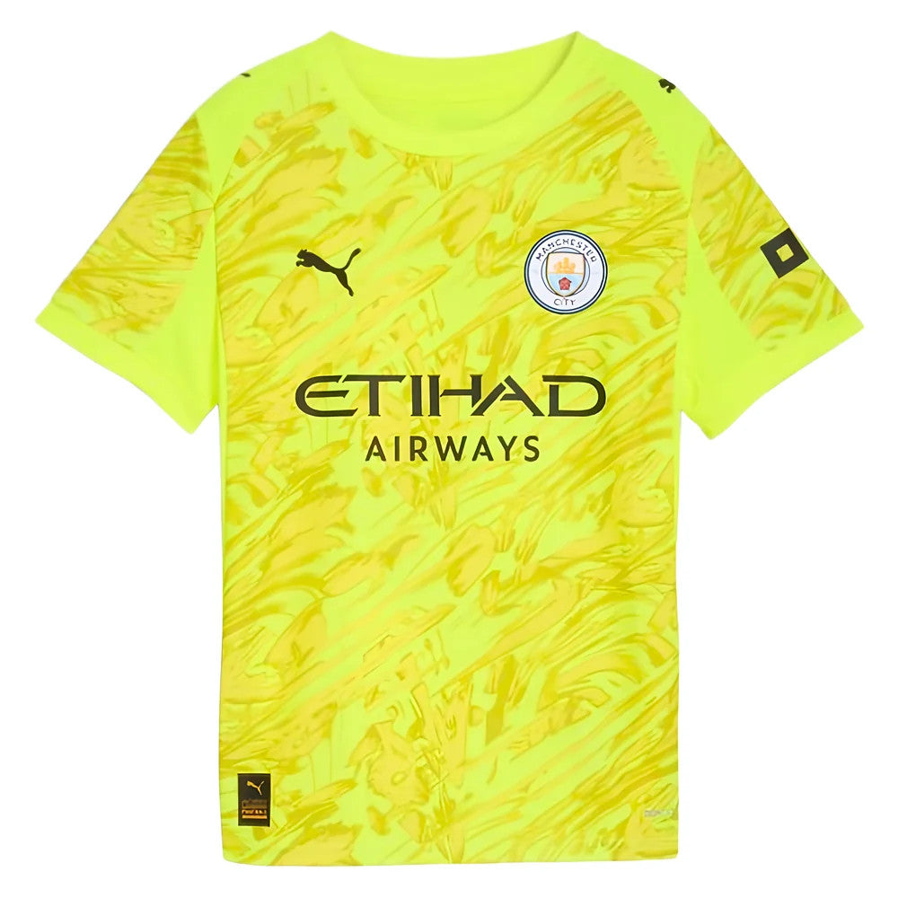 2025-2026 Man City Goalkeeper Third Shirt (Yellow) - Kids (Donnarumma 25)_4