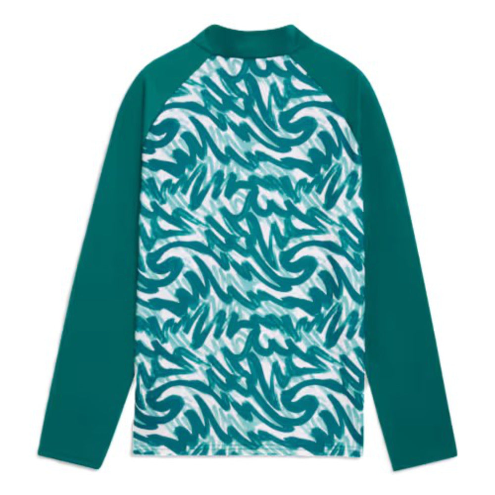 2026-2027 Portugal Warm Up 1/4 Zip Top (Green) - Kids_1