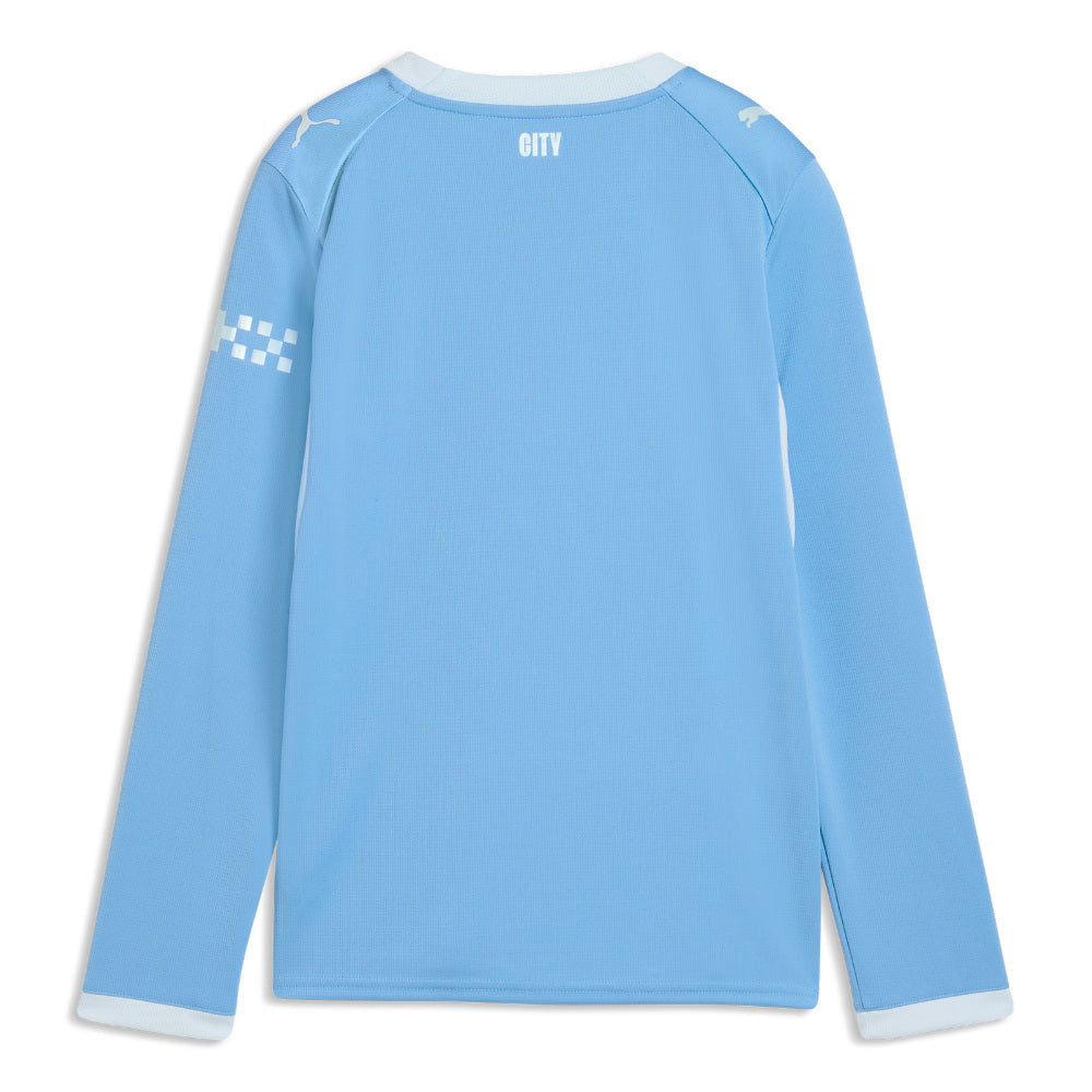 2026-2027 Man City Home Long Sleeve Shirt (Kids)_1