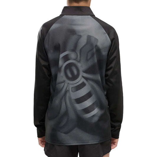 2026-2027 Man City Warm Up 1/4 Zip Top (Black) - Kids_1
