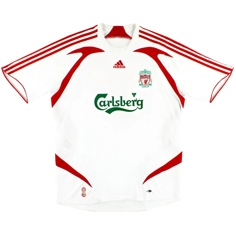 Liverpool 2007-08 Away Shirt (XL) Finnan #3 (Very Good)_1
