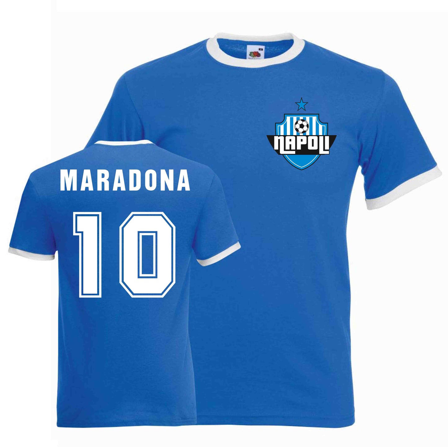 Diego Maradona Napoli Ringer Tee (blue)_1