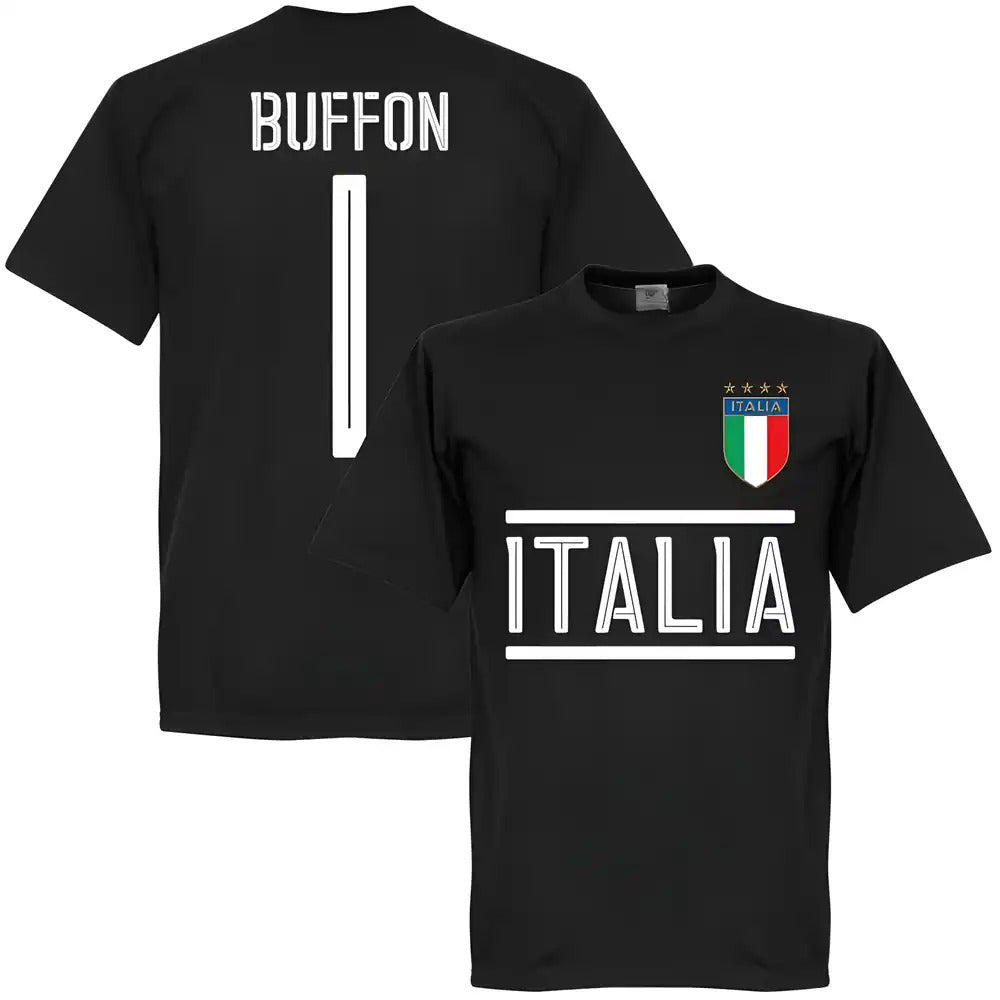 Italy Buffon 1 KIDS Team T-Shirt - Black_1