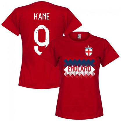 England Kane 9 Team Womens T-Shirt - Red_1