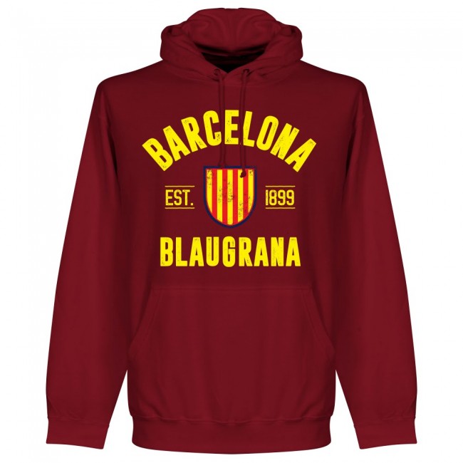 Barcelona Established Kids Hoodie - Maroon_1
