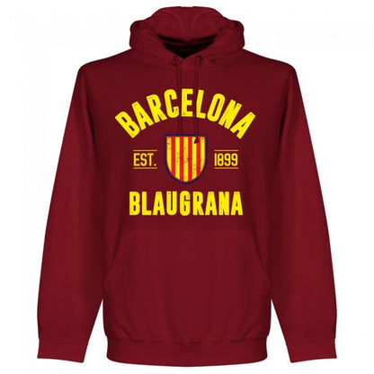 Barcelona Established Kids Hoodie - Maroon_1