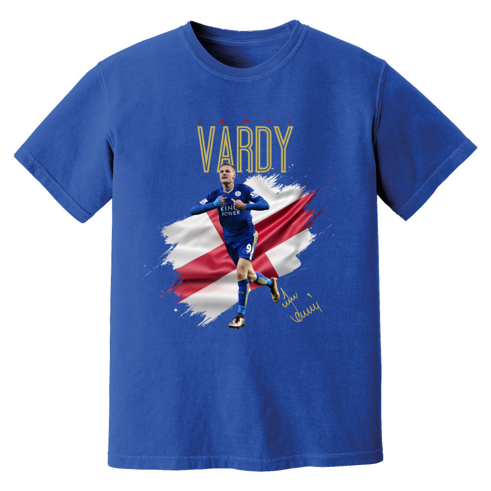 Jamie Vardy Leicester Celebration T-Shirt (Blue)_1