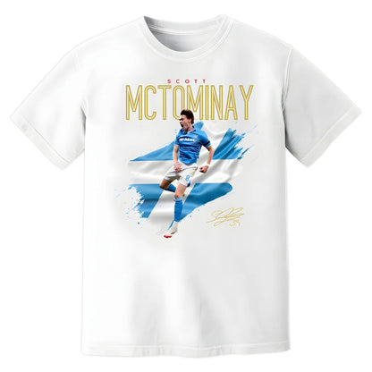 Scott McTominay Napoli Celebration White T-Shirt_0