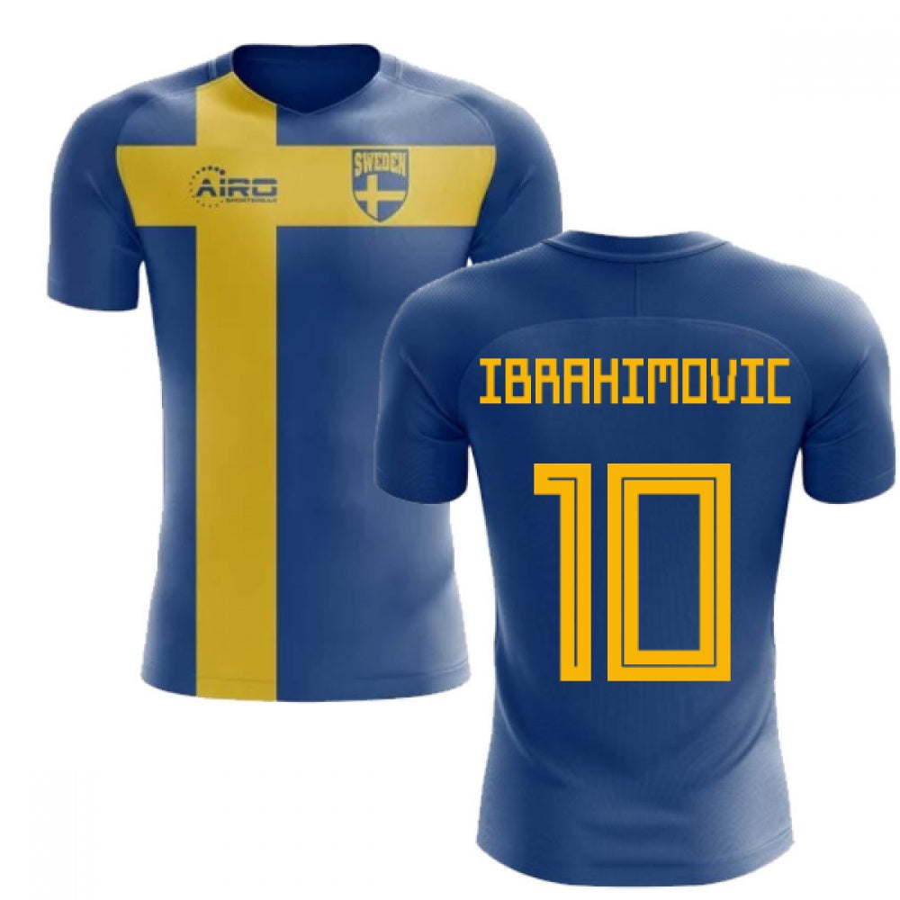 2025-2026 Sweden Flag Concept Football Shirt (Ibrahimovic 10) - Kids_3