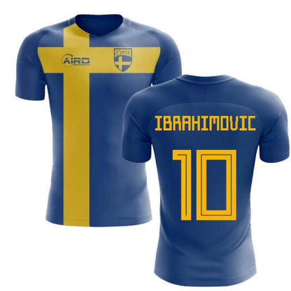 2025-2026 Sweden Flag Concept Football Shirt (Ibrahimovic 10) - Kids_3
