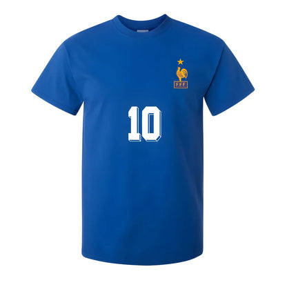 Zidedine Zidane France 1998 Home T-Shirt (Blue)_1