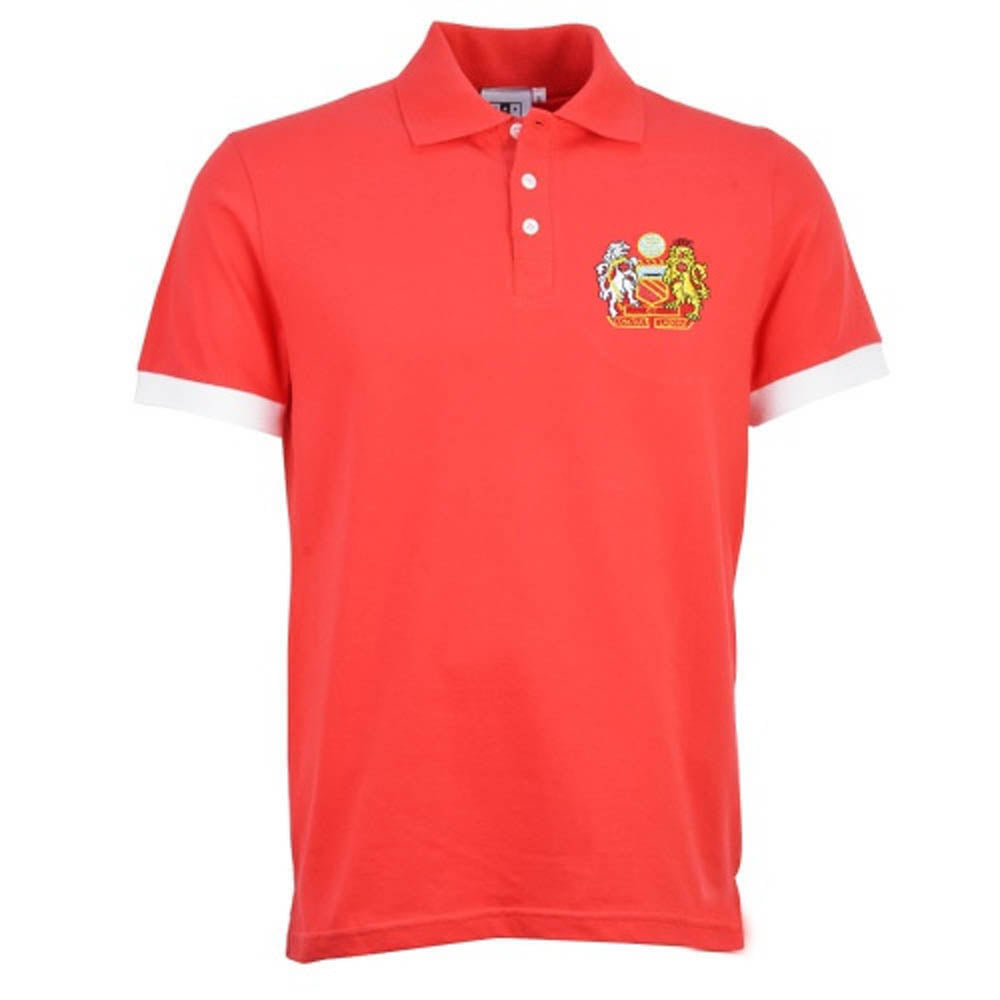 Manchester Reds Retro Red Polo Shirt_1