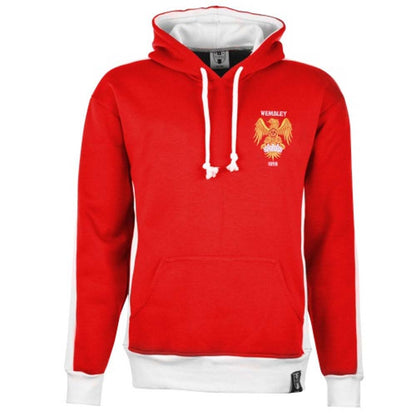 Manchester Reds 1970s Style Retro Hoodie_1