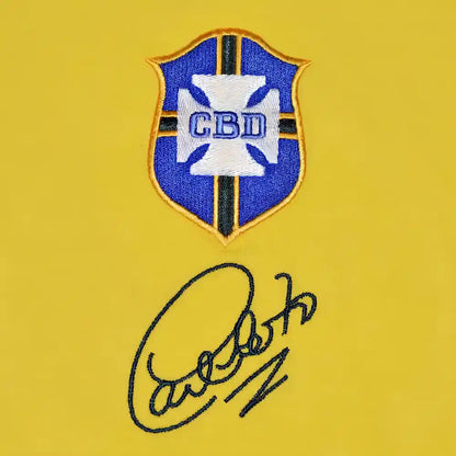 Brazil 1970 World Cup Carlos Alberto Retro Football Shirt_3