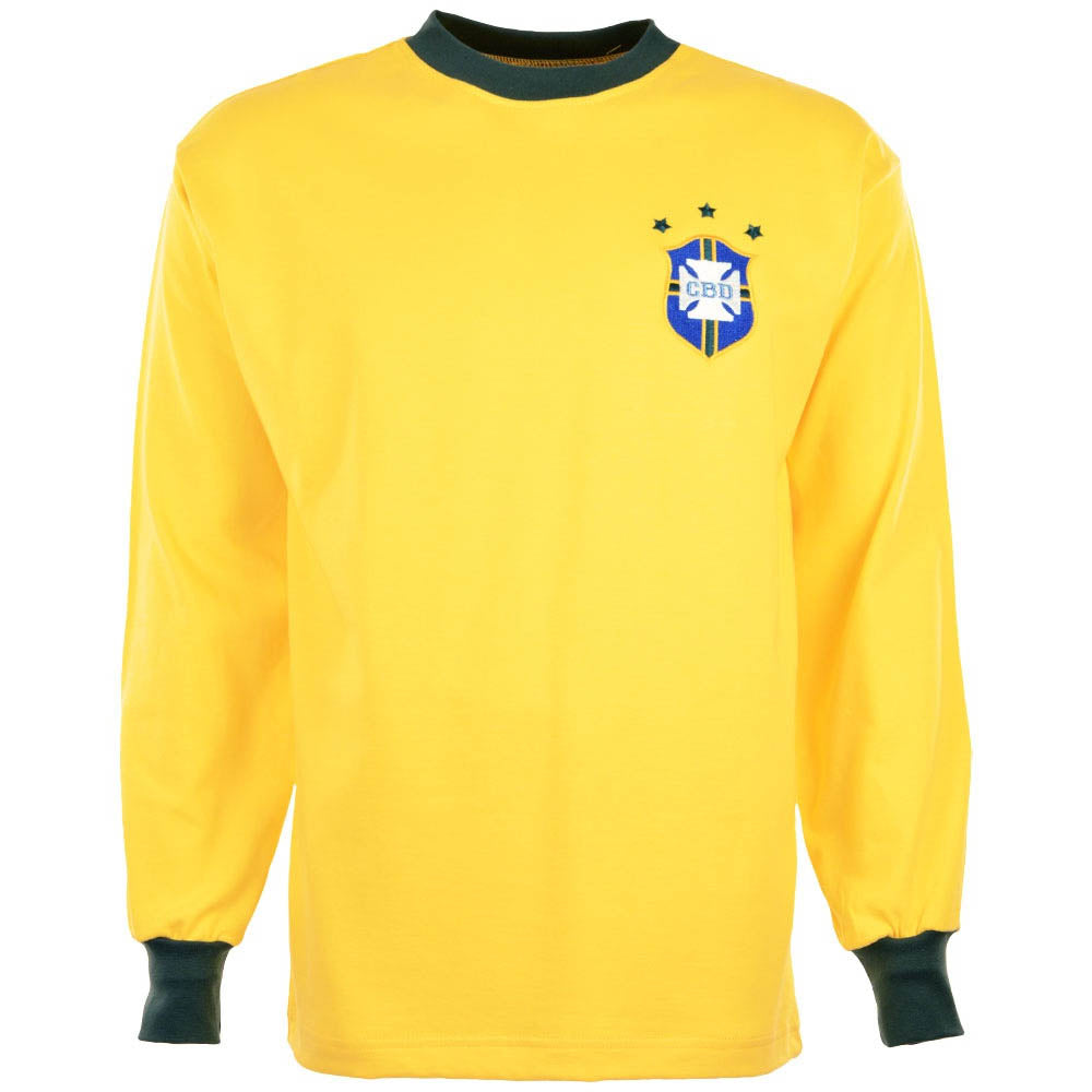 Brazil 1972 Three Times Champions Retro Football Shirt_2