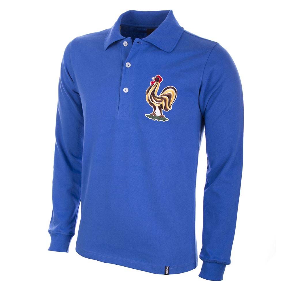France 1950's Long Sleeve Retro Football Shirt_0