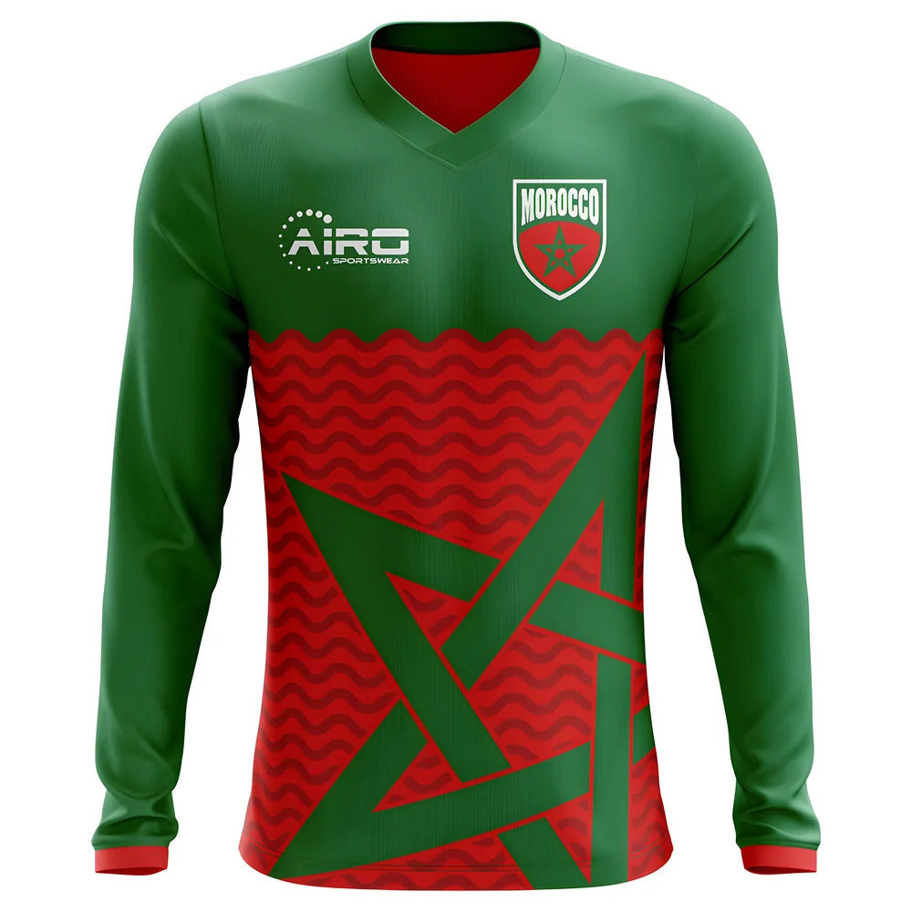 2025-2026 Morocco Long Sleeve Home Concept Football Shirt_1