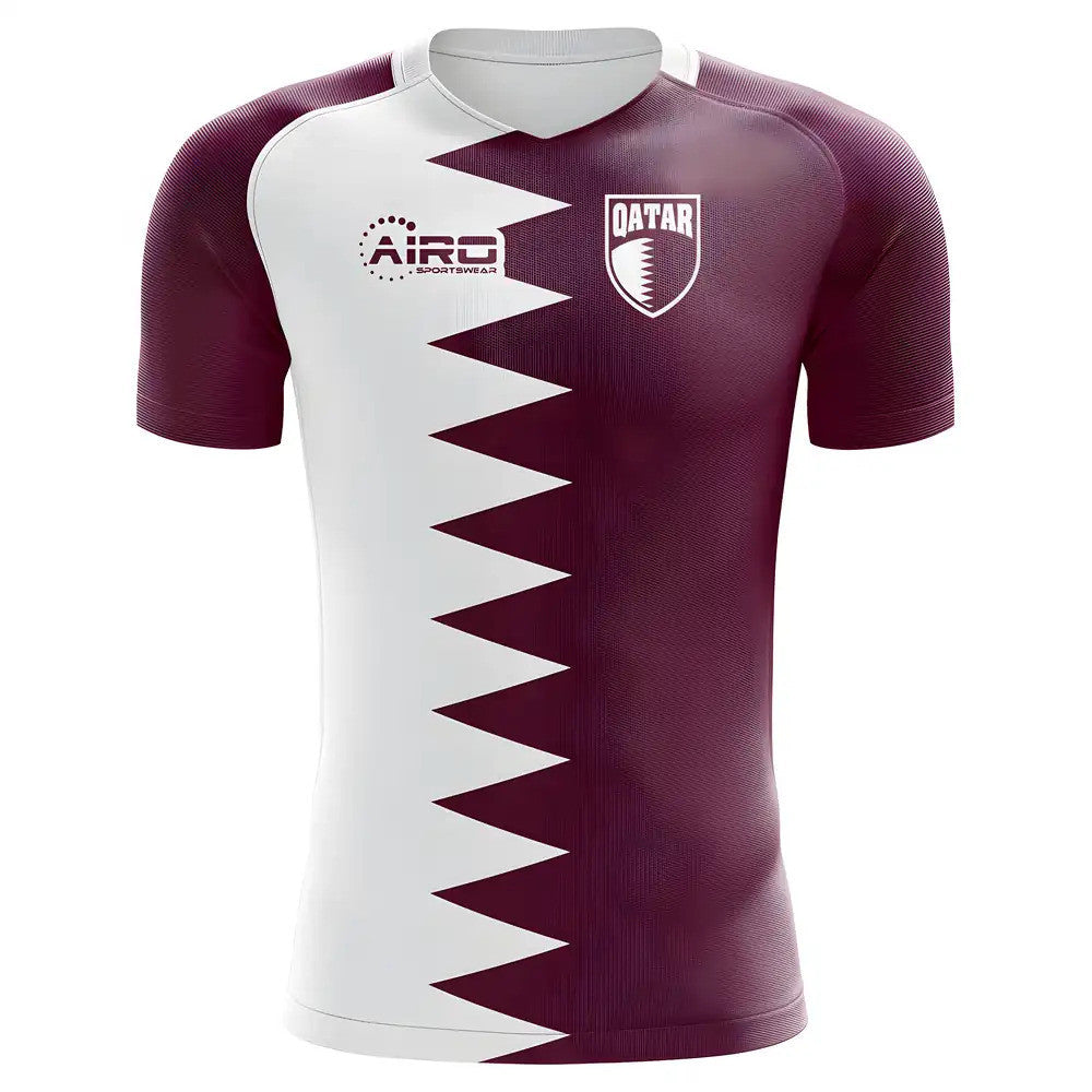 2025-2026 Qatar Home Concept Football Shirt - Kids (Long Sleeve)_1