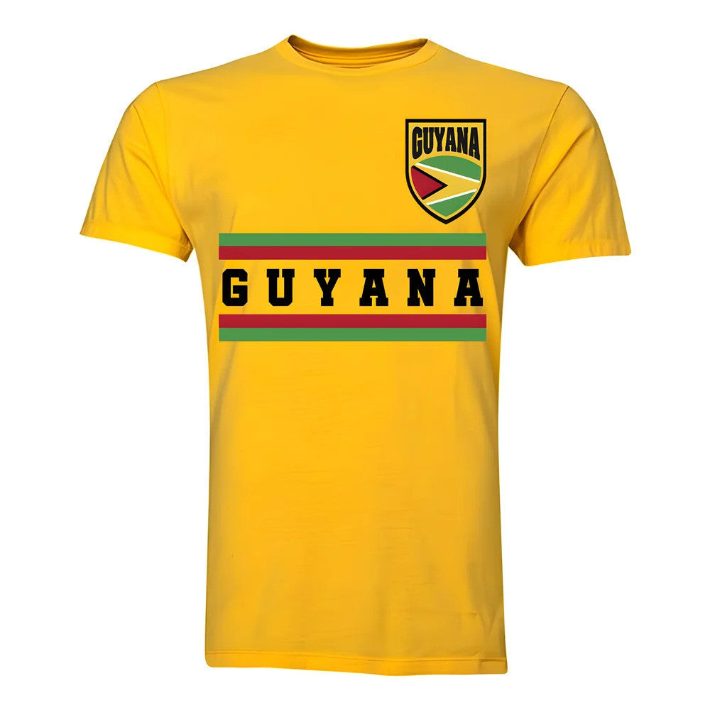 Guyana Core Football Country T-Shirt (Yellow)_1