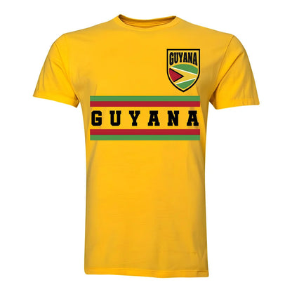 Guyana Core Football Country T-Shirt (Yellow)_1