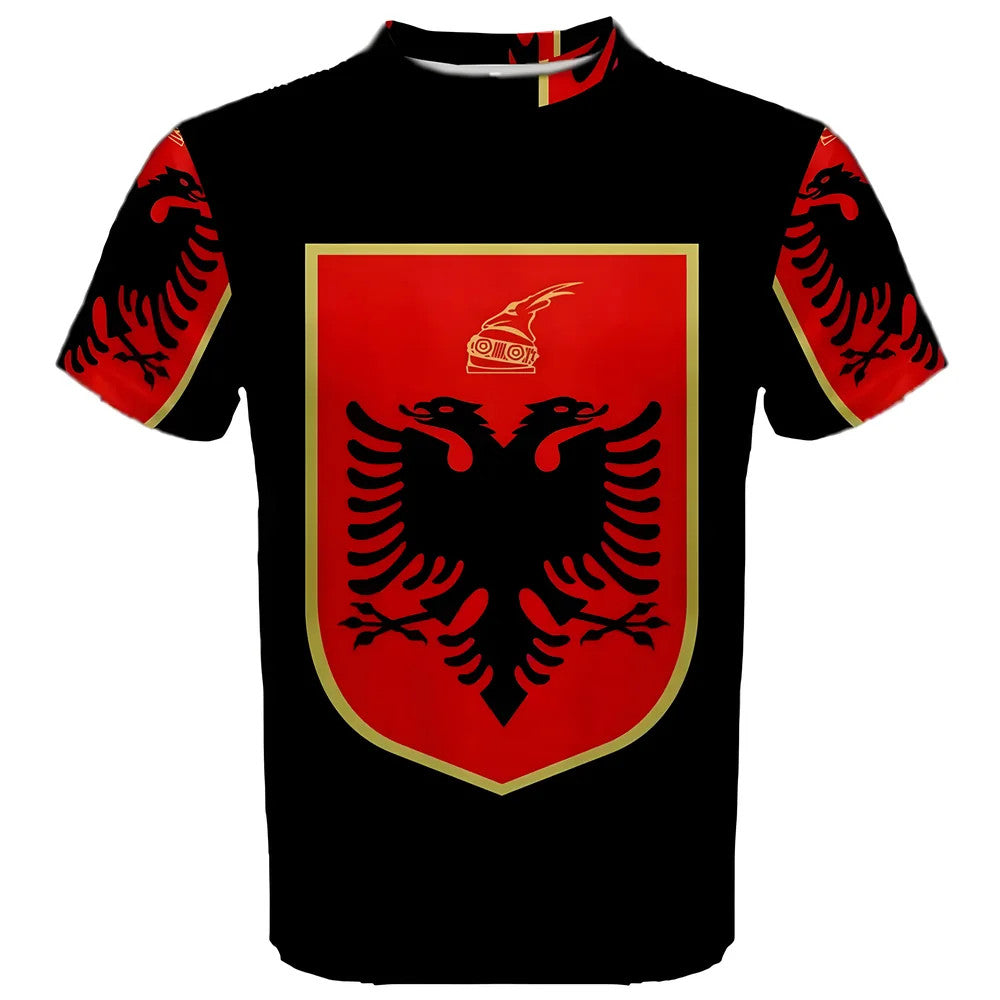Albania Coat of Arms Sublimated Sports Jersey_1