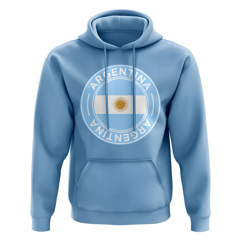 Argentina Football Badge Hoodie (Sky)_1