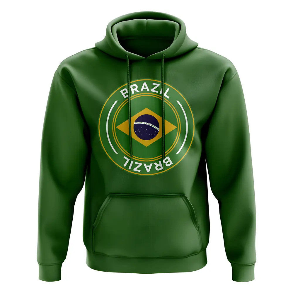 Brazil Football Badge Hoodie (Green)_1