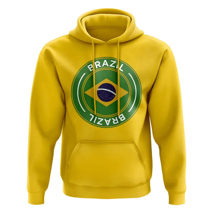 Brazil Football Badge Hoodie (Yellow)_1