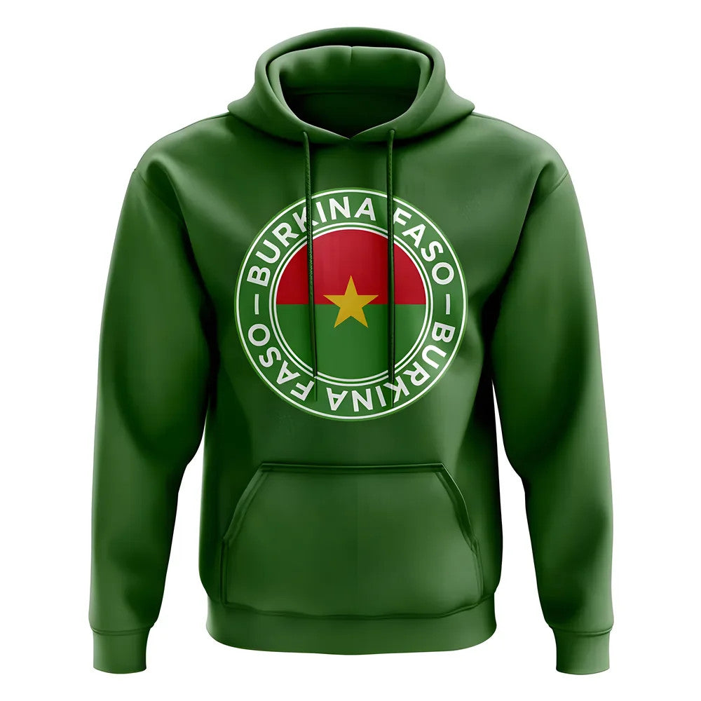 Burkina Faso Football Badge Hoodie (Green)_1