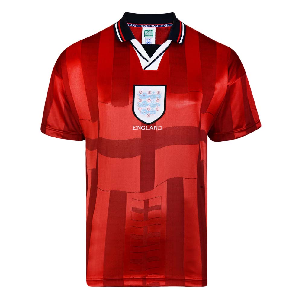 Score Draw England 1998 World Cup Finals Away Retro Football Shirt (BECKHAM 7)_3