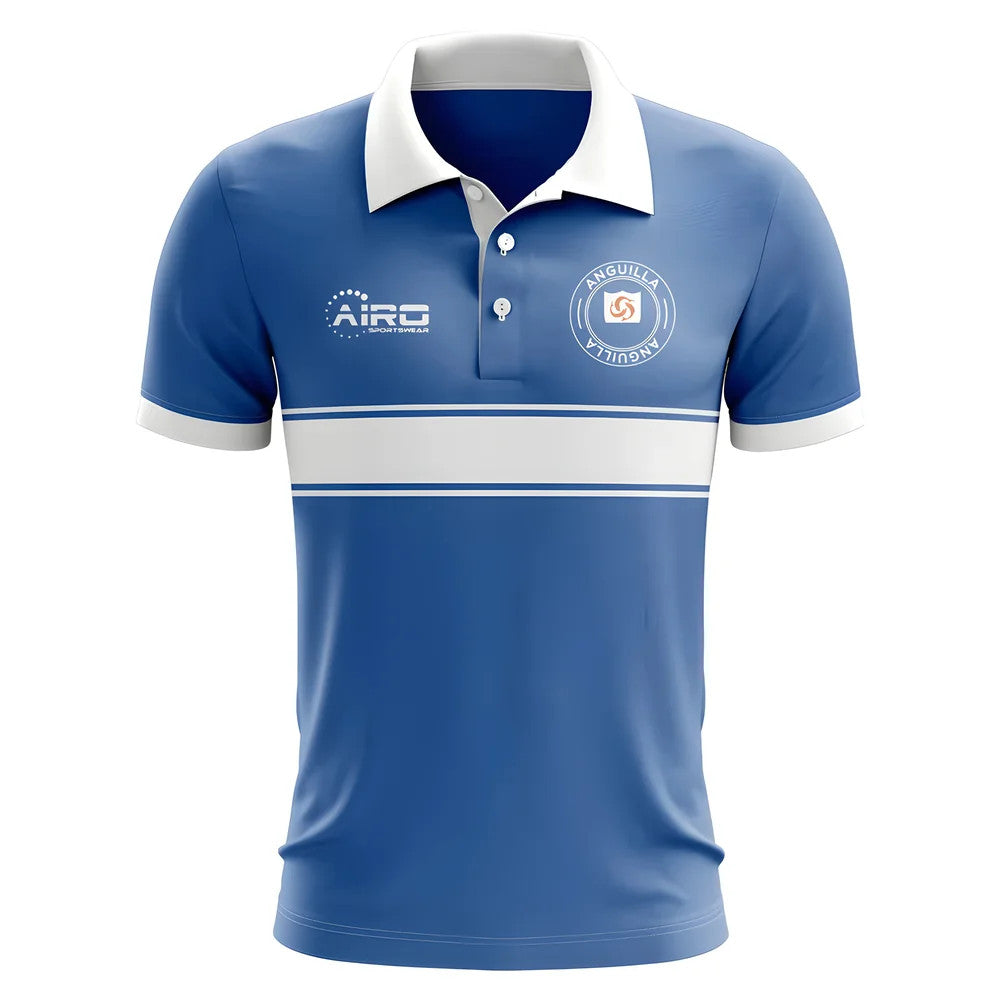 Anguila Concept Stripe Polo Shirt (Blue)_1