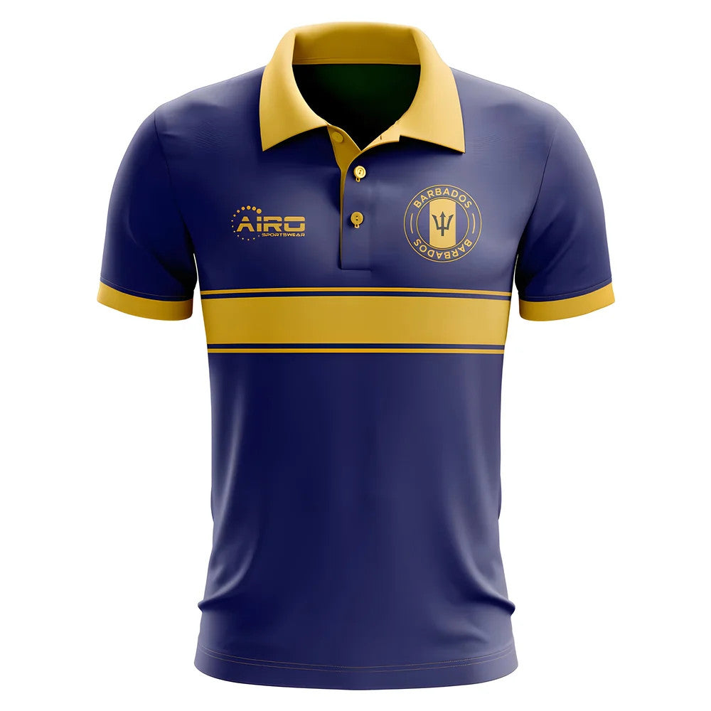 Barbados Concept Stripe Polo Shirt (Navy)_1